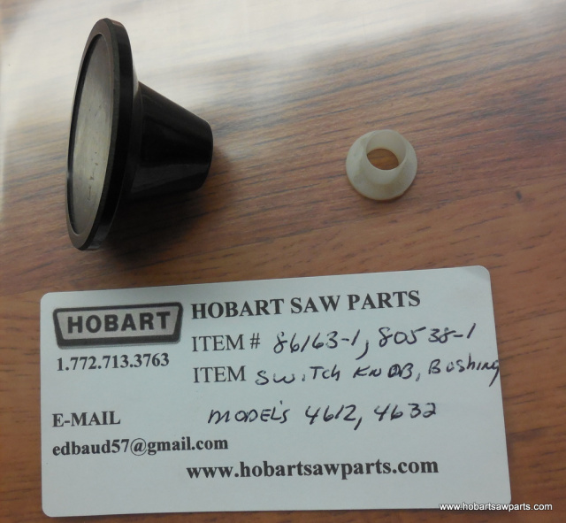 Switch Knob & Bushing for Hobart 4612 & 4632 Meat Grinders. Replaces 86163-1